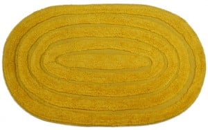 Oval amarillo alfombras para baños